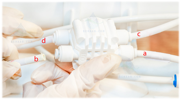 How to Replace Automatic Shut Off Valve in Reverse Osmosis نحوه نصب چهار راهی تصفیه آب