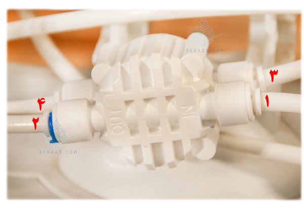 How to Replace Automatic Shut Off Valve in Reverse Osmosis آموزش نصب چهارراهی دستگاه تصفیه آب