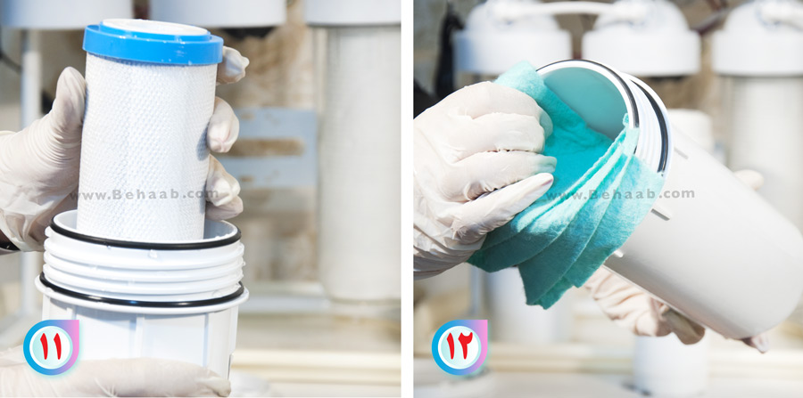 آموزش تعویض فیلتر تصفیه آب how to change water filter cartridge