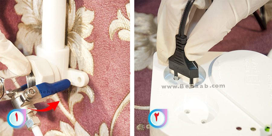 AC power plugs and sockets And Inlet valve for water purifier شیر ورودی آب دستگاه تصفیه آب و کلید برق تصفیه آب