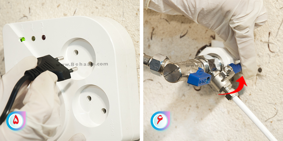 Inlet valve for water purifier شیر ورودی آب دستگاه تصفیه آب ، قطع کردن برق دستگاه تصفیه آب