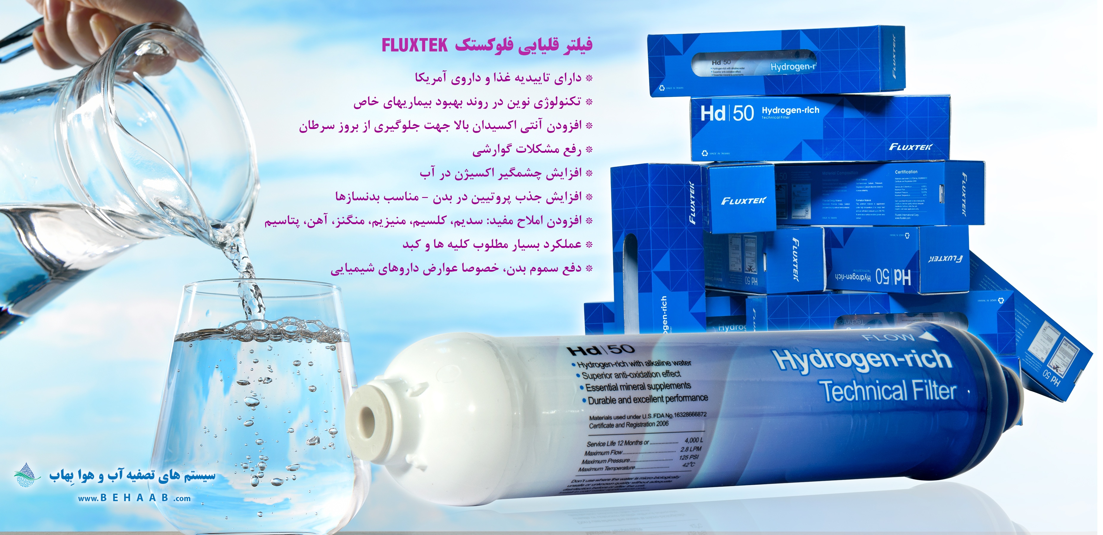 فیلتر قلیایی فلاکستک FLUXTEK HD-50