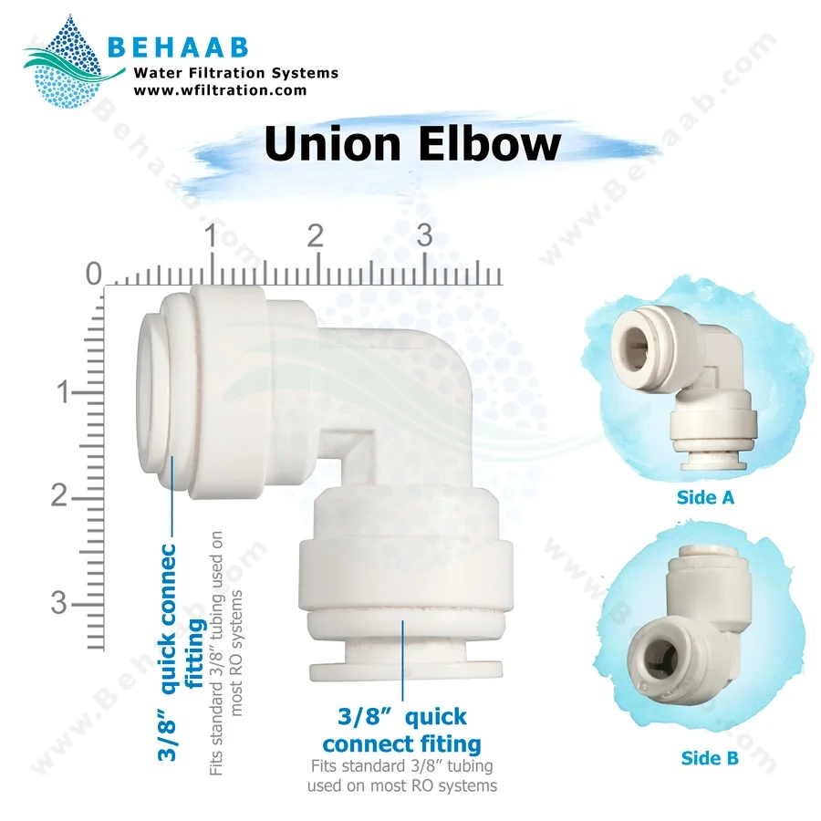 زانو دو سر فیتینگی - Union Elbow Semi-Industrial