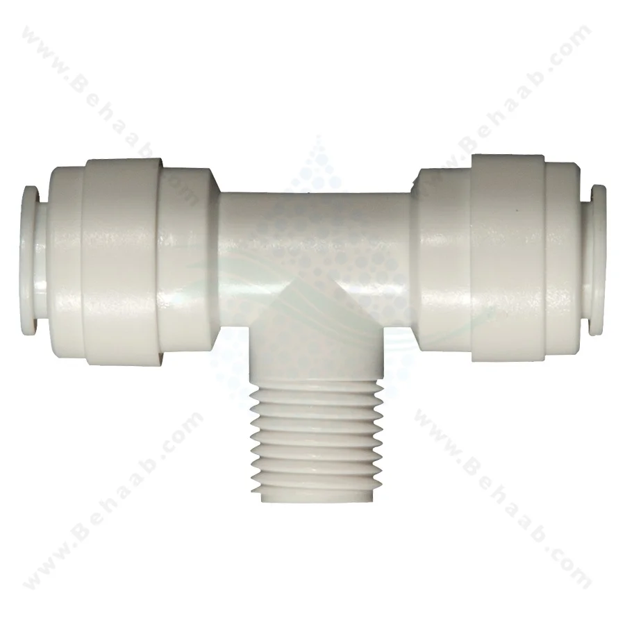 سه راه یک سر رزوه از وسط یک چهارم - Male Branch Tee Semi-Industrial