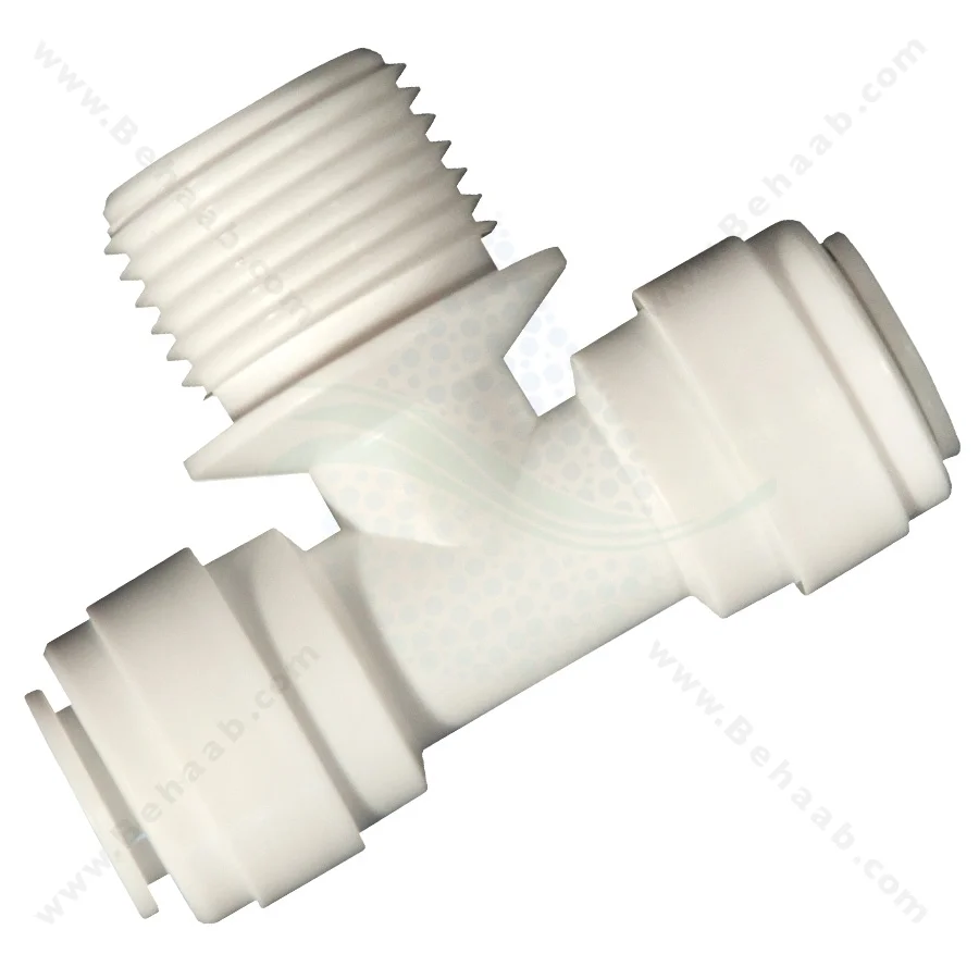 سه راه یک سر رزوه از وسط یک دوم - Male Branch Tee Semi-Industrial