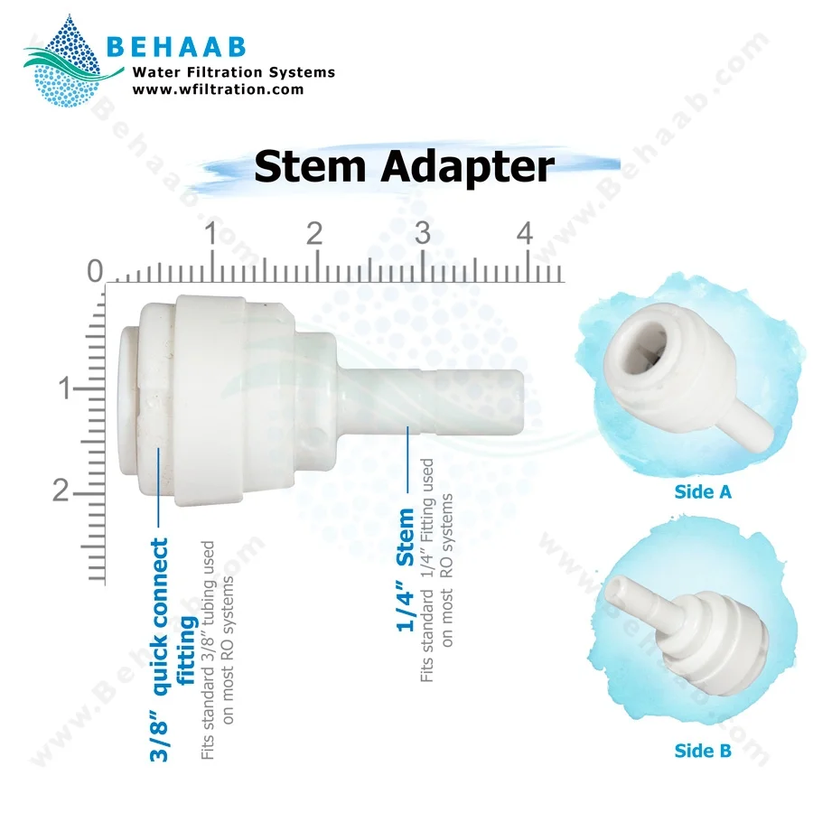 تبدیل یک چهارم میله به سه هشتم فیتینگی - Stem Adapter Semi-Industrial