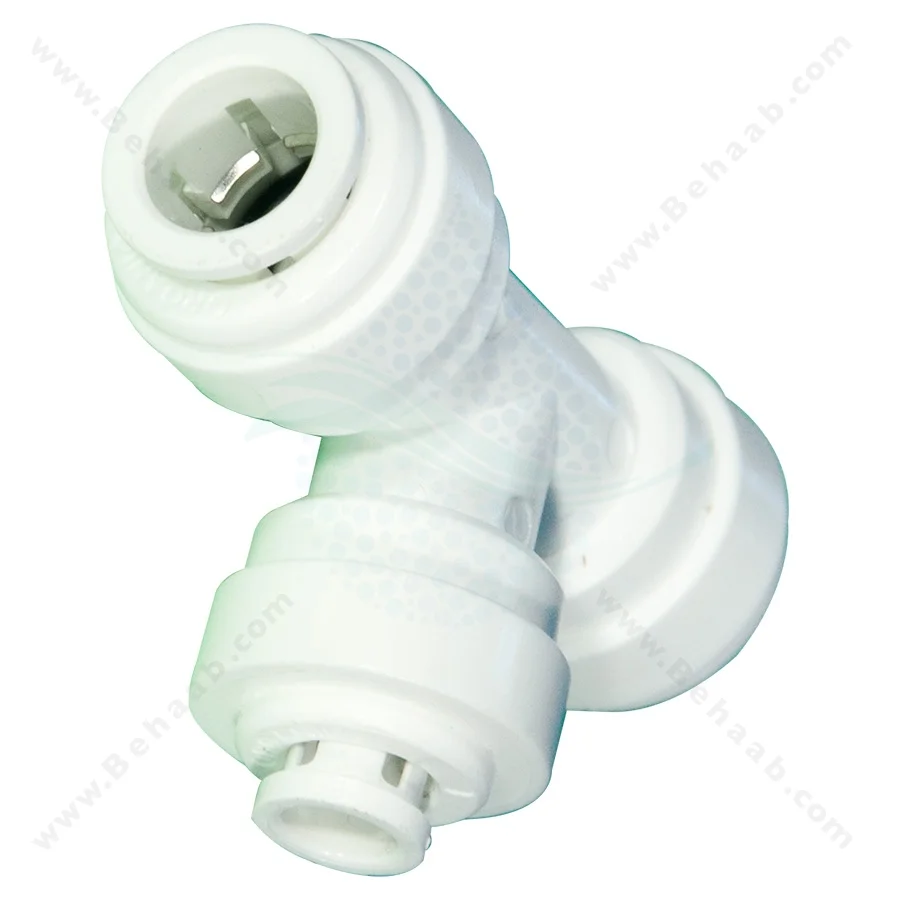 سه راه سه سر فیتینگی 10-6-10 - 3-way Union Tee Quick Connect Push Fit RO Water Reverse Osmosis Filter