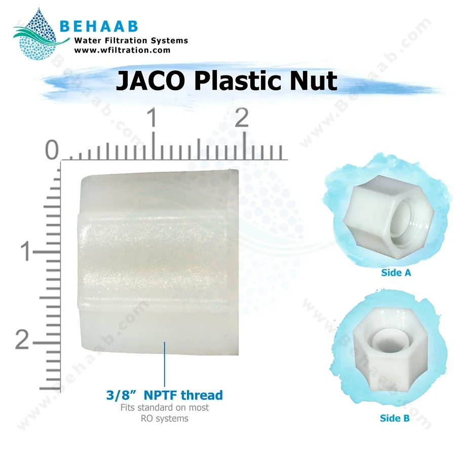 مهره اتصالات تصفیه آب نیمه صنعتی - Semi-Industrial JACO Plastic Compression Nut