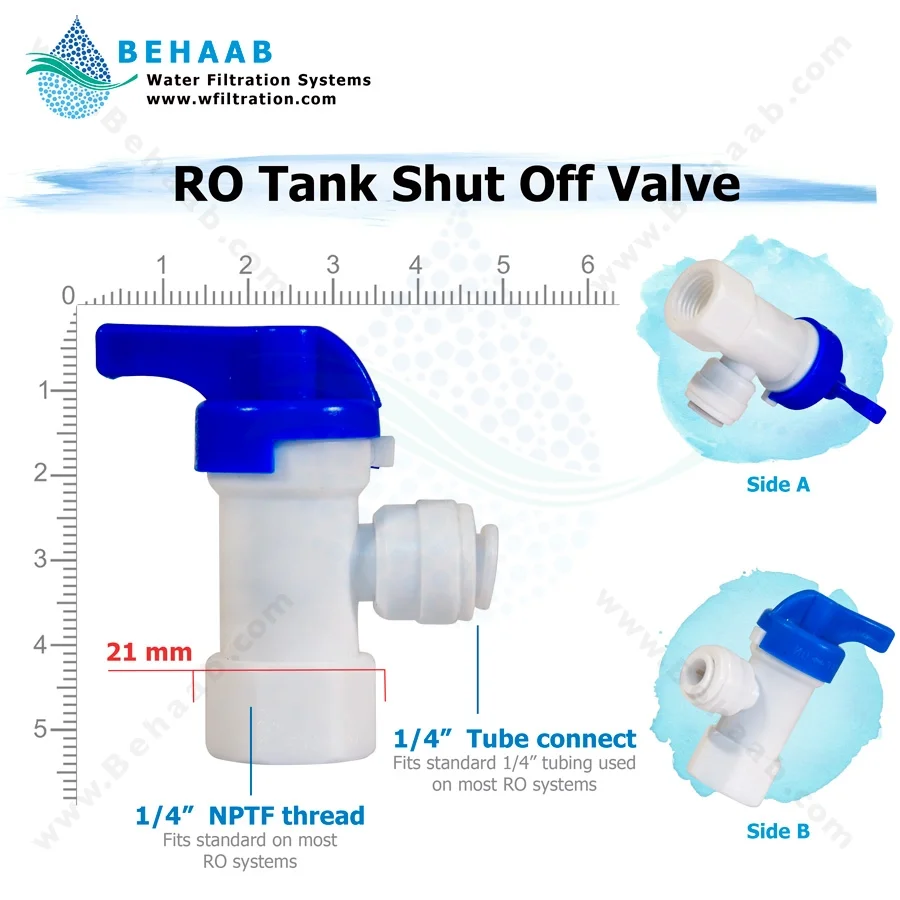 شیر مخزن تصفیه آب خانگی WTV-05 - RO Tank Shut Off Valve WTV-05