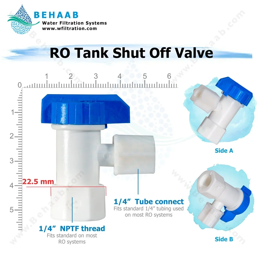 شیر مخزن تصفیه آب خانگی WTV-06 - RO Tank Shut Off Valve WTV-06