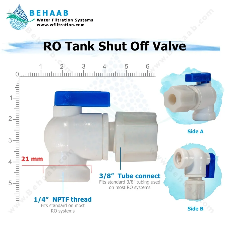شیر مخزن تصفیه آب نیمه صنعتی WTV-06 - Semi Industrial RO Tank Shut Off Valve WTV-06