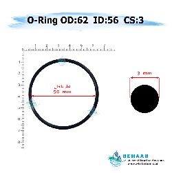 اورینگ تصفیه آب - قطر خارجی 62 ضخامت 3