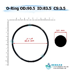اورینگ تصفیه آب - قطر خارجی 90.5 ضخامت 3.5