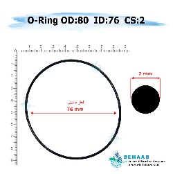 اورینگ تصفیه آب - قطر خارجی 80 ضخامت 2