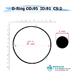اورینگ تصفیه آب - قطر خارجی 95 ضخامت 2