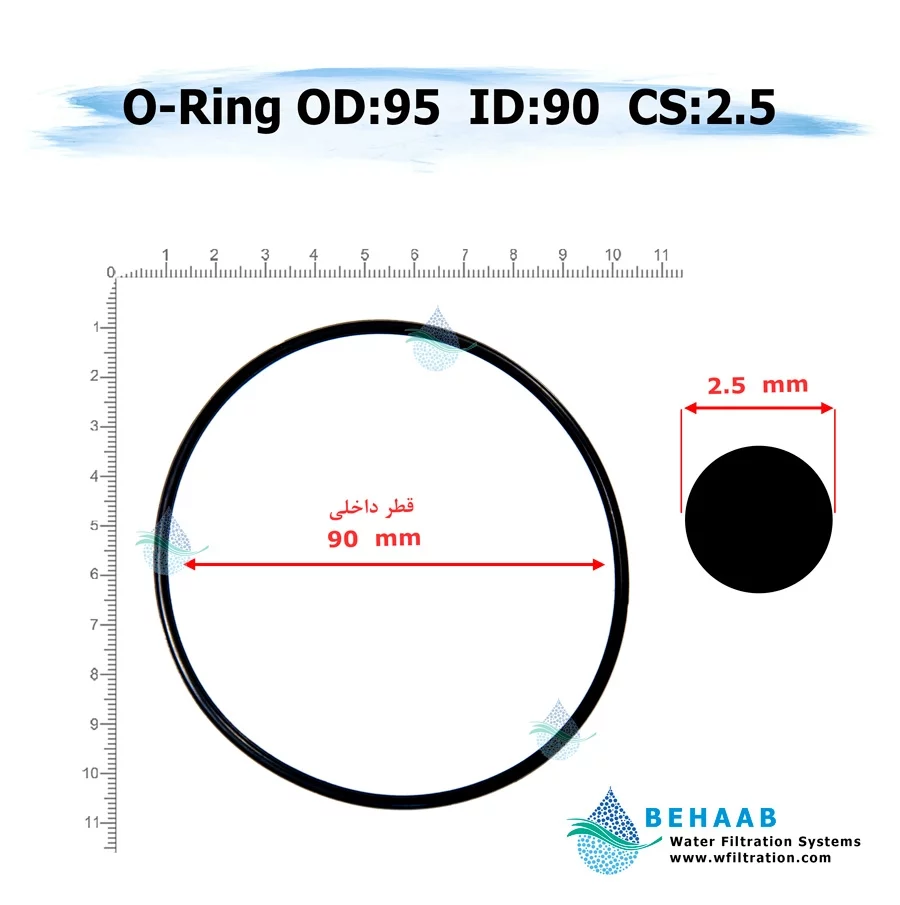 اورینگ تصفیه آب - قطر خارجی 95 ضخامت 2.5 - Water Filtration O-Ring 95-2.5