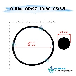 اورینگ تصفیه آب - قطر خارجی 97 ضخامت 3.5