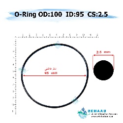 اورینگ تصفیه آب - قطر خارجی 100 ضخامت 2.5