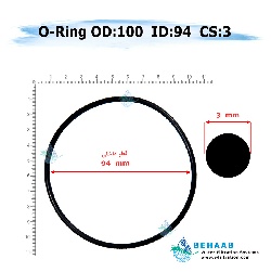 اورینگ تصفیه آب - قطر خارجی 100 ضخامت 3