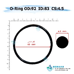 اورینگ تصفیه آب - قطر خارجی 92 ضخامت 4.5