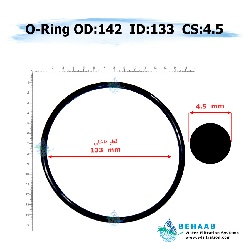 اورینگ تصفیه آب - قطر خارجی 142 ضخامت 4.5