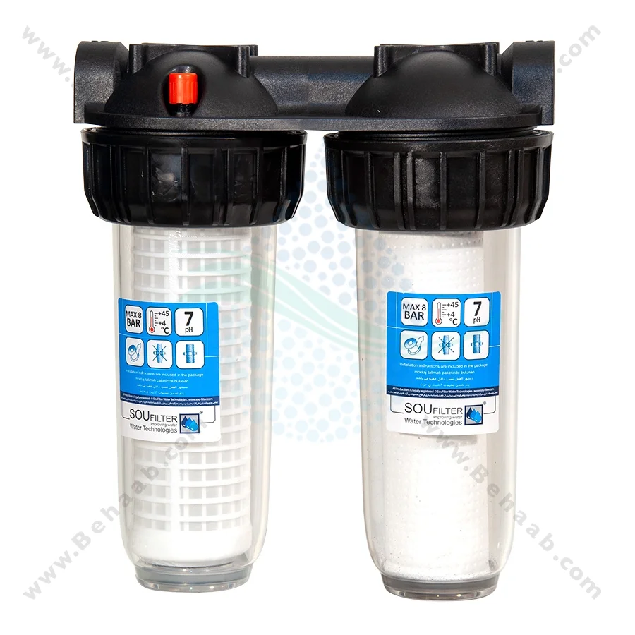 پیش تصفیه آب WHF56 توری الیاف - Whole House Water Filtration System Model WHF56 with NET - PP Water Filter
