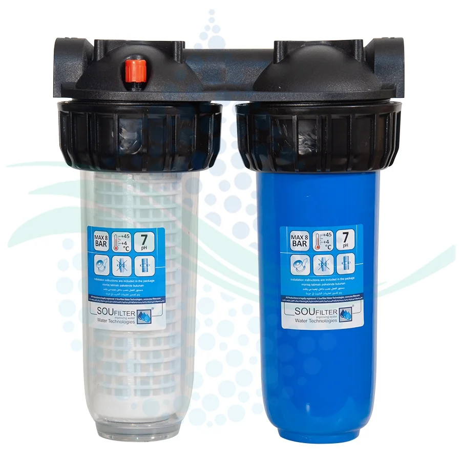 پیش تصفیه آب WHF56 توری الیاف - Whole House Water Filtration System Model WHF56 with NET - PP Water Filter