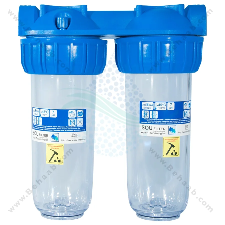 پیش تصفیه آب WHF56 توری الیاف - Whole House Water Filtration System Model WHF56 with NET - PP Water Filter