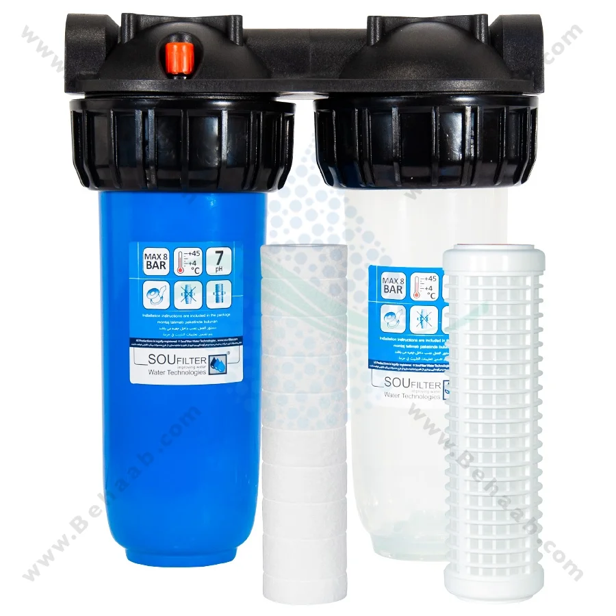 پیش تصفیه آب WHF56 توری الیاف - Whole House Water Filtration System Model WHF56 with NET - PP Water Filter