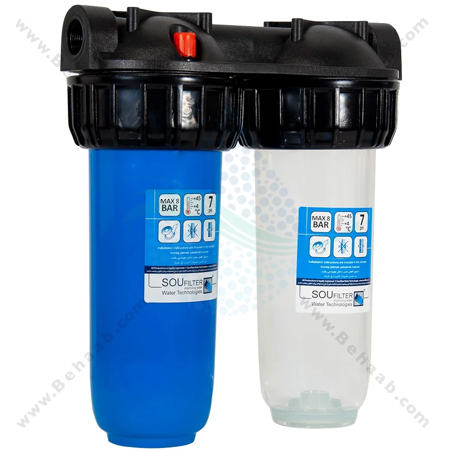 پیش تصفیه آب WHF56 توری الیاف - Whole House Water Filtration System Model WHF56 with NET - PP Water Filter
