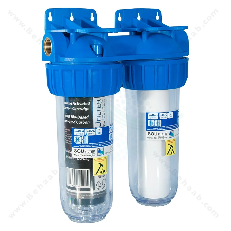 پیش تصفیه آب WHF57 الیاف کربن - Whole House Water Filtration System Model WHF57 with PP - GAC Water Filter