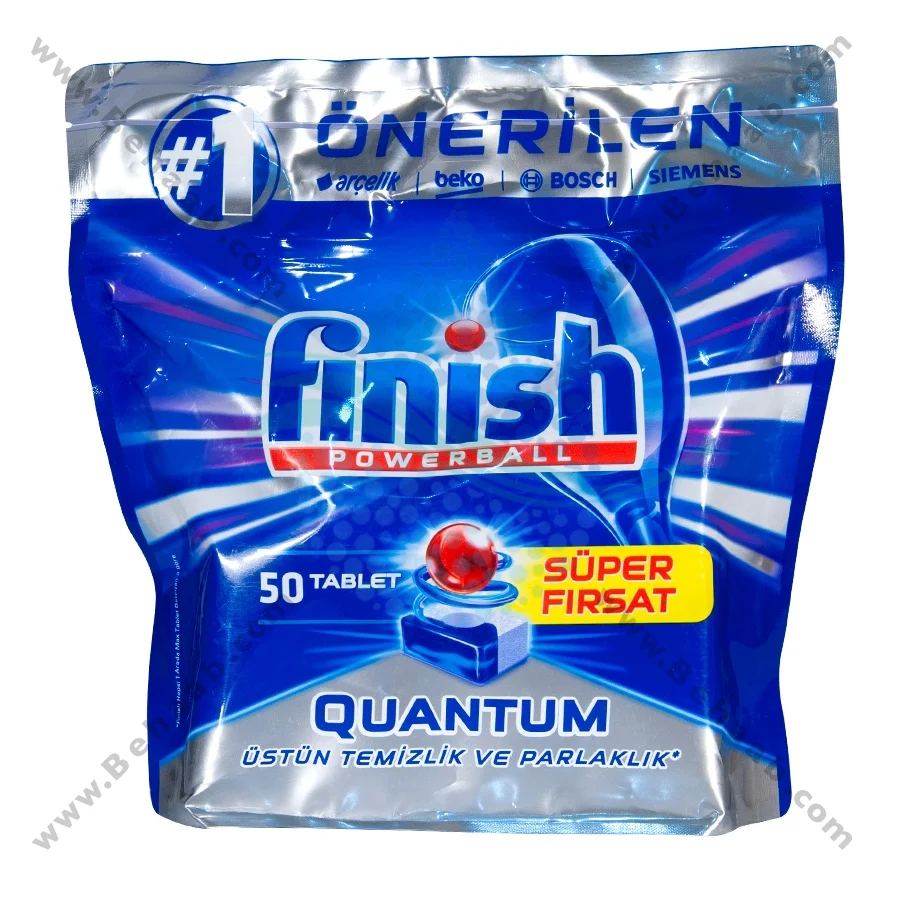 قرص ظرفشویی فینیش کوانتوم 50 عددی - Finish Quantum Powerball Dishwasher Detergent Tablets 50 Tabs