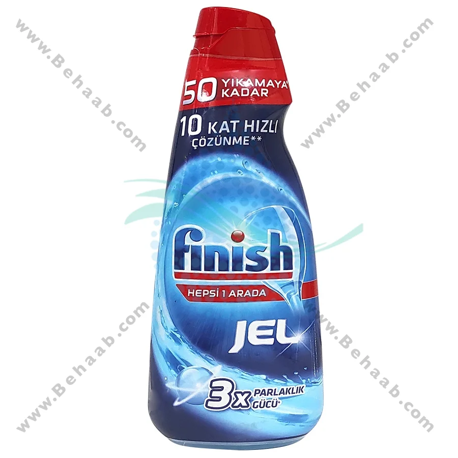 ژل ماشین ظرفشویی فینیش اصل مدل 3X حجم 1000 میلی لیتر - Finish 3x Gel All in One Regular for Dishwasher
