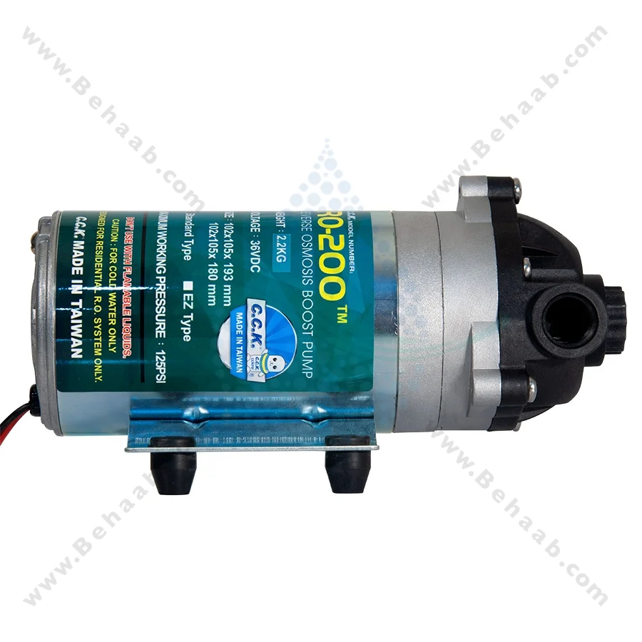 پمپ تصفیه آب نیمه صنعتی 36 ولت سی سی کا RO-200 - RO Booster Pumps CCK Model RO-200