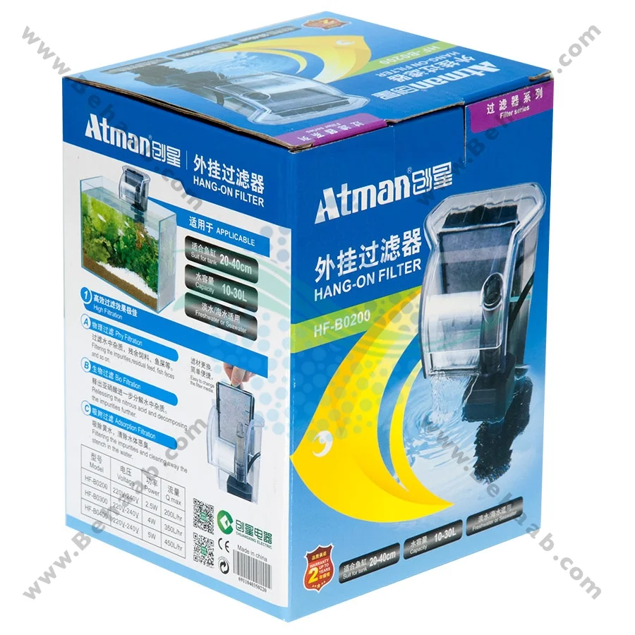 فیلتر هنگان آتمن مدل HF-B0200 - Aquarium Atman Hang-On Filter HF-B0200
