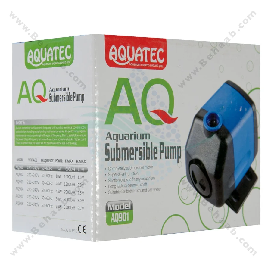 واتر پمپ آکواریوم آکواتک مدل AQ901 - Submersible Aquarium Pumps Aquatec AQ901