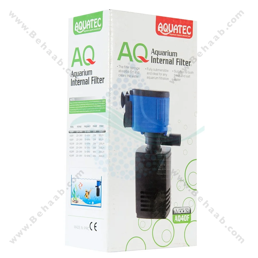 فیلتر داخلی آکواریوم آکواتک AQ40F - Aquarium Internal Filter Aquatec AQ40F