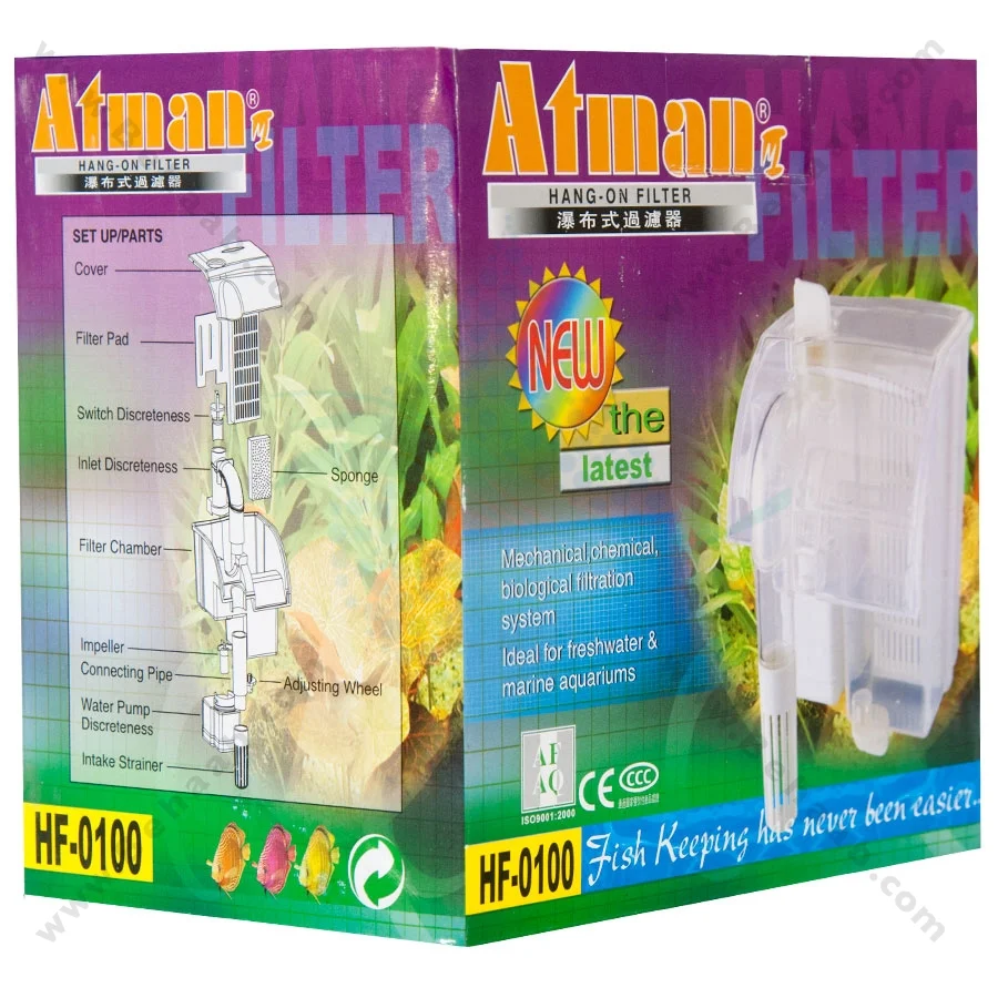 فیلتر هنگان آتمن مدل HF-0100 - Aquarium Atman Hang-On Filter HF-0100