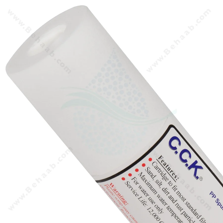 فیلتر الیافی سی سی کا 5 میکرون مدل SC-10-20BB - 10 inch PP 5micron Sediment Filter Cartridge CCK Model  SC-10-20BB