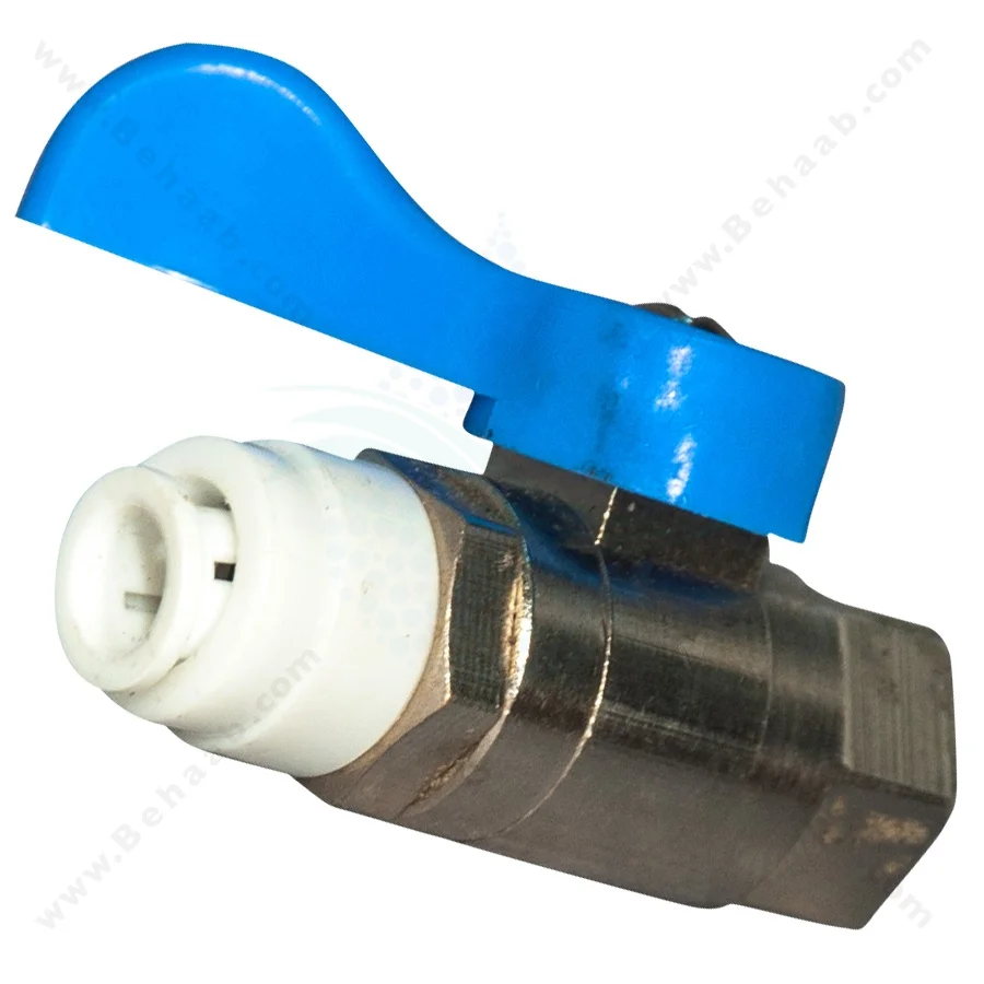 شیر ورودی دستگاه تصفیه آب 1/4 به 1/4 فیتینگی - Water Purifier Inlet Ball Valve