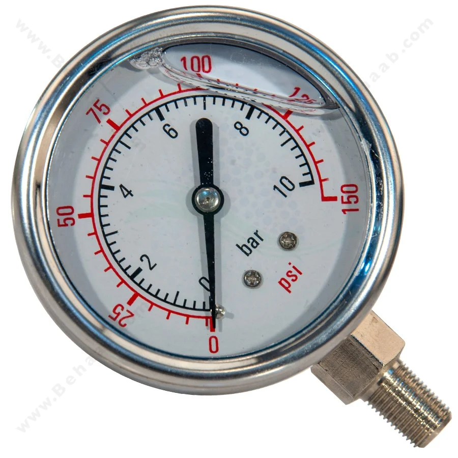 گیج فشار تصفیه آب مدل WPG-03 - Water Pressure Gauge for Reverse Osmosis Filtration Systems Model WPG-03