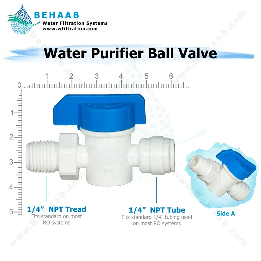 شیر بین راهی تصفیه آب خانگی مدل WBV-02 - Water Purifier Ball Valve WBV-02
