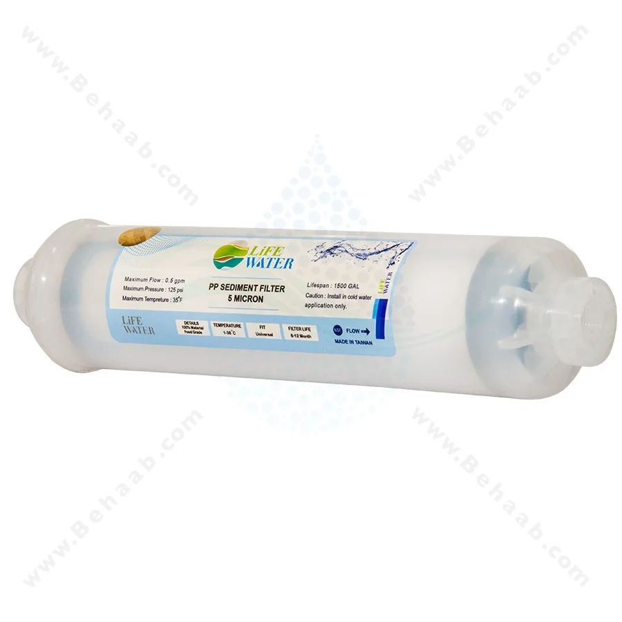 فیلترهای سه گانه تصفیه آب اینلاین لایف واتر - Water Filters Set PP Sediment GAC CTO Inline Life Water