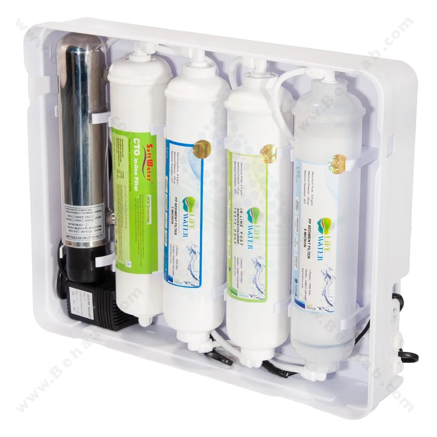دستگاه تصفیه آب 5 مرحله با فیلتر یو وی - Ultraviolet Five Stage Drinking Water Filter System