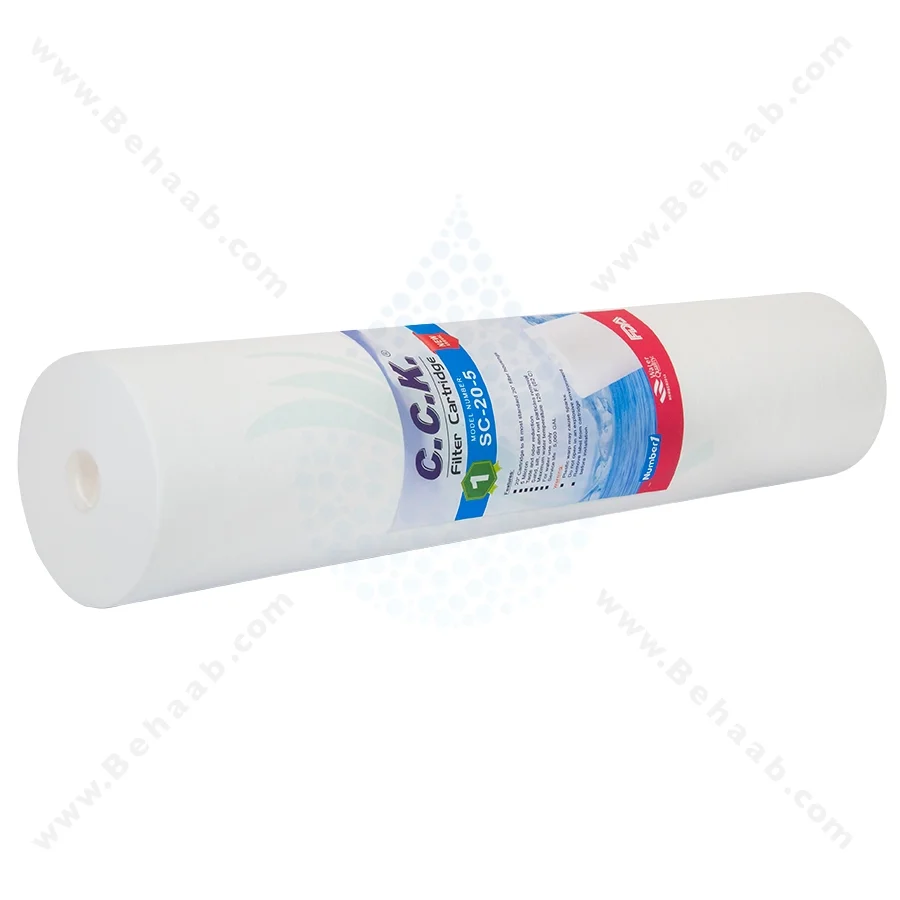 فیلتر الیافی 20 اینچ جامبو سی سی کا 5 میکرون مدل SC-20-5 - 20Inch Jumbo PP Sediment Water Filter Cartridge CCK Model SC-20-5