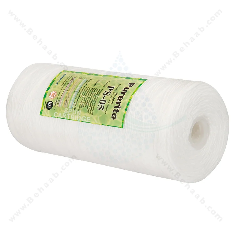 فیلتر نخ تابیده 10 اینچ جامبو پیوررایت 5 میکرون - 10 Inch 5 Micron Jumbo String Wound Water Filter Purerite