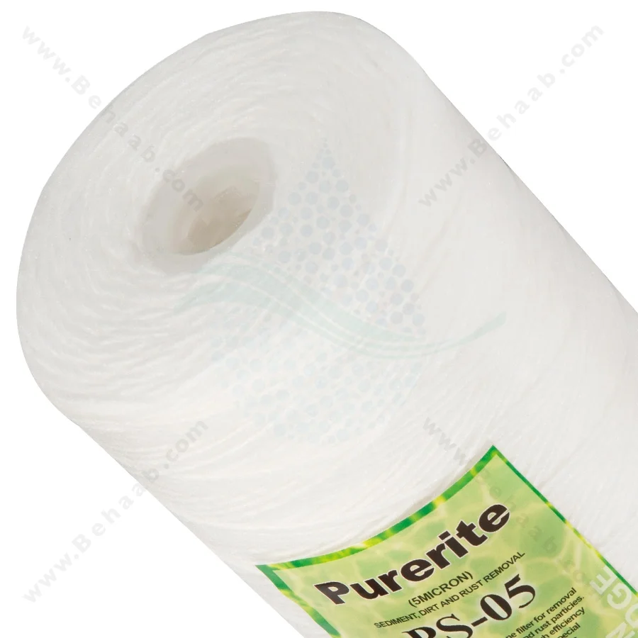فیلتر نخ تابیده 10 اینچ جامبو پیوررایت 5 میکرون - 10 Inch 5 Micron Jumbo String Wound Water Filter Purerite