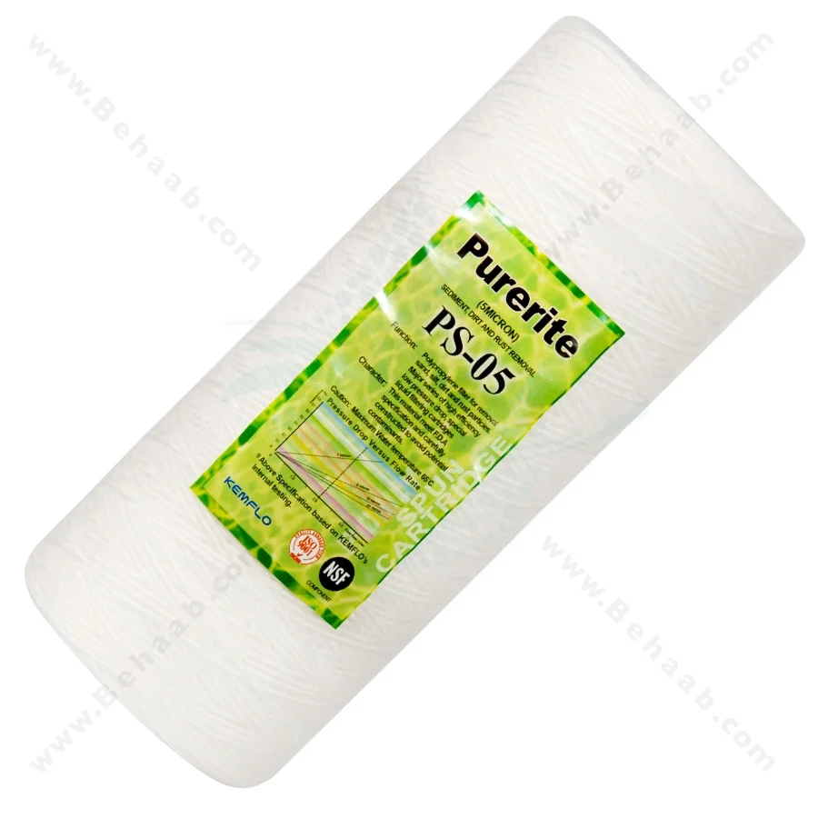 فیلتر نخ تابیده 10 اینچ جامبو پیوررایت 5 میکرون - 10 Inch 5 Micron Jumbo String Wound Water Filter Purerite