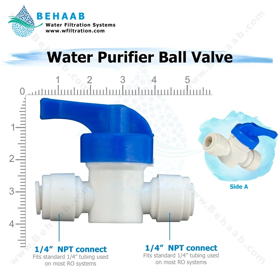 شیر بین راهی تصفیه آب نیمه صنعتی مدل WBV-04 - Semi-Industrial Water Purifier Ball Valve WBV-04