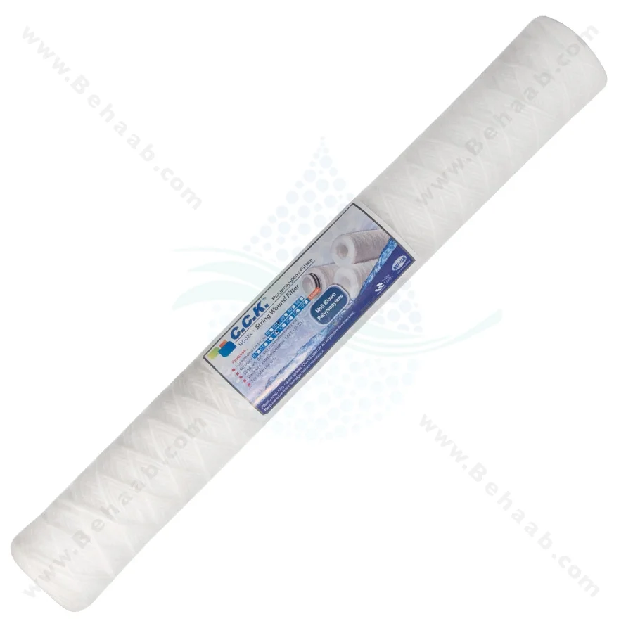 فیلتر نخ تابیده 20 اینچ اسلیم سی سی کا 5 میکرون - 20 Inch 5 Micron Slim String Wound Water Filter CCK